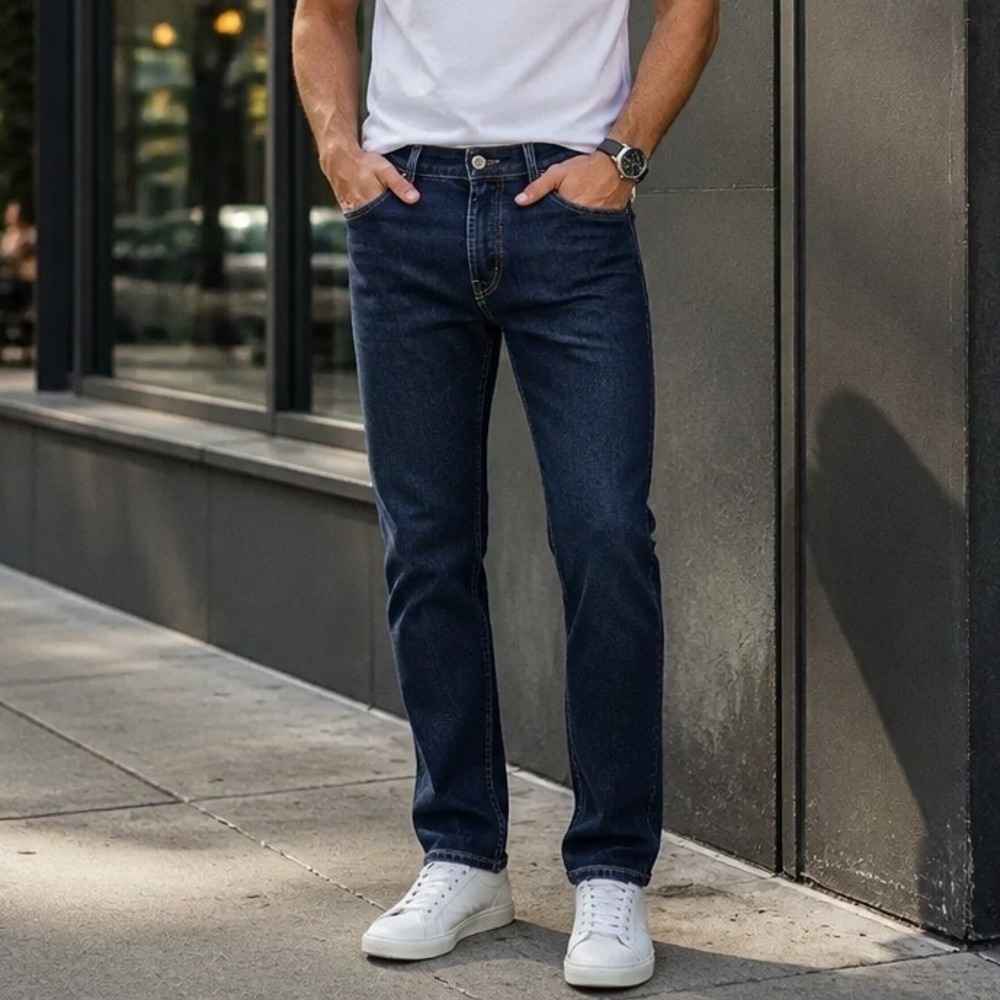 7 For All Mankind Austyn Relaxed Straight Jeans Mens 36 Dark Luxe Performance